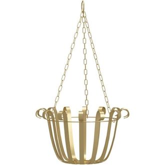 OEM Maceta Colgante De Metal, 1 Unidad, De Hierro, Estilo N&oacute;rdico, Para Exterior, Interior, Patio, Balc&oacute;n, Hogar (dorada)