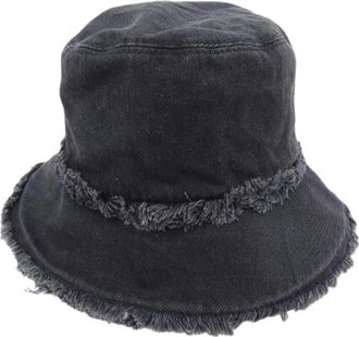 Miu Miu Pre-owned Hat - Dames - Vintage Accessoires - Zwart - ONE Size - Denim - Vintage