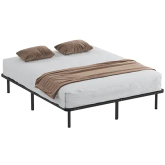 HOMCOM Homcom Letto Struttura Industriale 28 Doghe Con Spazio Inferiore 190x160x31 Cm