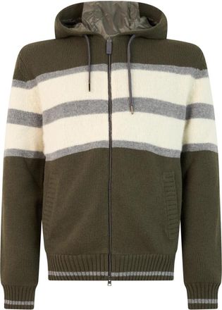 Herno Cardigan met rits - Heren - Vesten - Groen - 2XL - Wol - Truien & Vesten