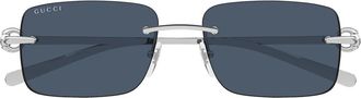 Gucci Sunglasses Gg1703 S 003 Silver/Blue Unisex