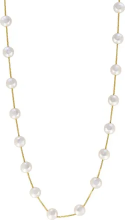 Effy 14K Yellow Gold Freshwater Pearl 18 Station Necklace in 14K Gold at Nordstrom