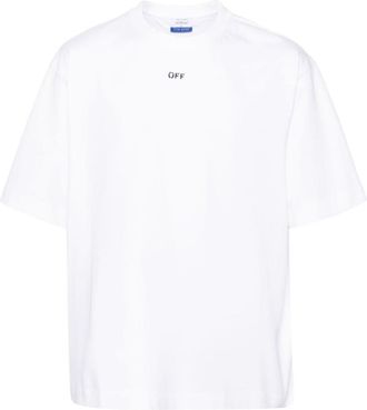 Off-white White Logo-print T-shirt