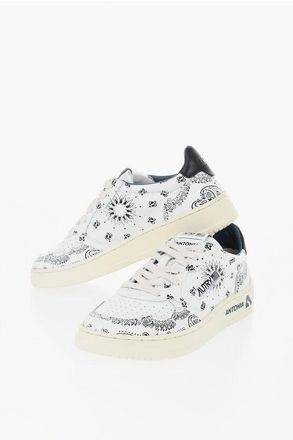 Autry Low Leather Sneakers with Bandana Print size 42