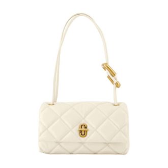 Marc Jacobs Womens Quilted Cowhide Shoulder Bag White