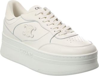 Celine Celine Triomphe Leather Wedge Sneaker