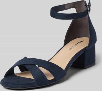 Tamaris Tamaris Sandaletten mit Velourslederoptik in Dunkelblau, Gr&ouml;&szlig;e 36