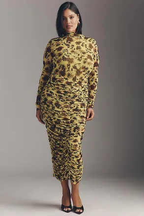 AFRM Cruz Long-Sleeve Mock-Neck Maxi Dress