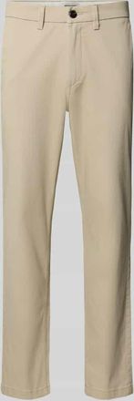 Jack & Jones Jack & Jones Straight Fit Chino mit Ges&auml;&szlig;taschen Modell Stollie in Sand, Gr&ouml;&szlig;e 28/32