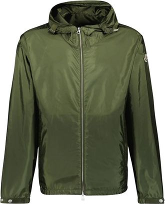 Moncler Light Jackets, male, Green, Size: M Remoray Hooded Windbreaker