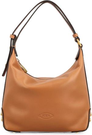 Tod's Brown Metal Dots Mini Shoulder Bag