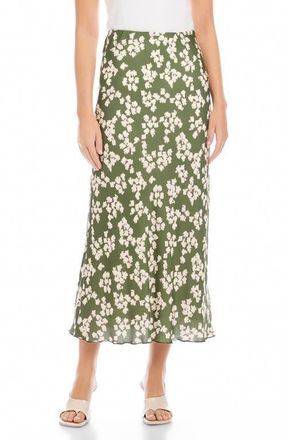 Fifteen Twenty Eva Bias Cut Midi Skirt in Print at Nordstrom, Size X-Large