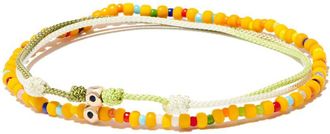 Luis Morais 14K Yellow Gold Beaded And Cord Bracelet Set - Mens - 14kt Yellow Gold