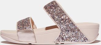 FitFlop Dames Fit Flop Lulu Multi-Tonal Glitter Sliders in Roze
