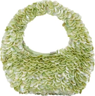 Staud Reef Tas - Dames - Handtassen - Groen - ONE Size - Leer - Tassen