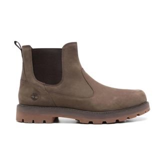 Timberland Schoenen, Heren, Bruin, 41 1/2 EU, Bruine Nubuck Leren Instaplaarzen