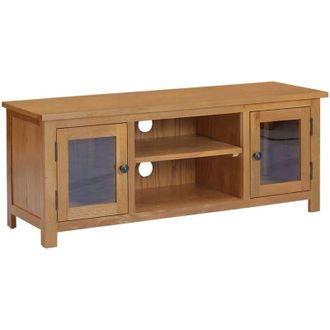vidaXL Vidaxl - Mueble Para Tv Madera Maciza De Roble 110x35x44 Cm