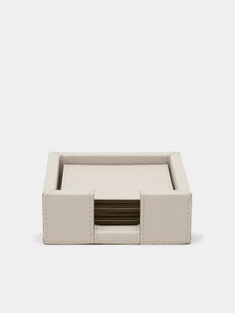 Giobagnara Tao Leather Coasters with Holder (Set of 6)