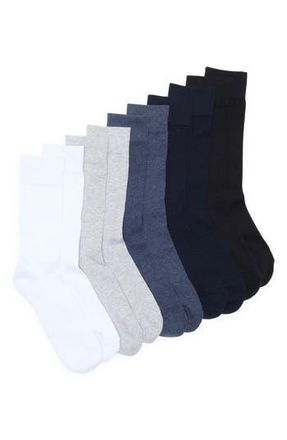 Nordstrom Rack Cushioned 5-Pack Solid Crew Socks in Essential Multi at Nordstrom Rack, Size Regular