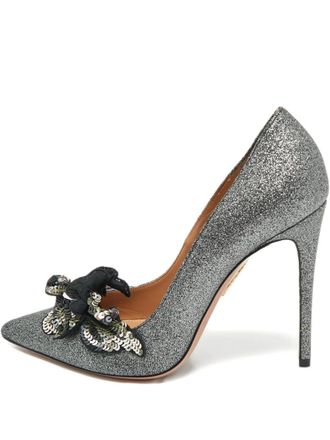 Aquazzura Poison glitter crystal pumps - Grey