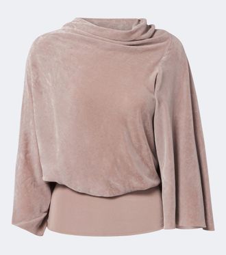 Rick Owens Cylinder draped velvet top