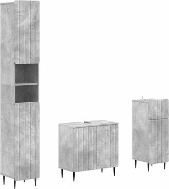 vidaXL Juego De Armarios De Ba&ntilde;o De 3 Piezas Zwolle Vidaxl