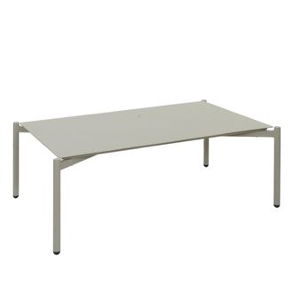 Hhg Nunca Usado] Mesa De Jard&iacute;n De Aluminio Hhg 594, Mesa De Sal&oacute;n Exterior Mesa De Caf&eacute; Mesa De Balc&oacute;n, 105x65cm, Verde Claro