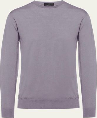 Prada Mens Superfine Wool Crewneck Sweater