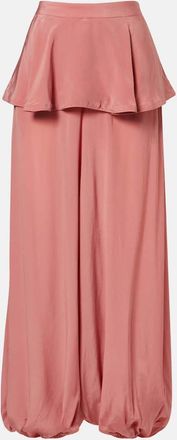 Adriana Degreas Solid Peplum balloon pants