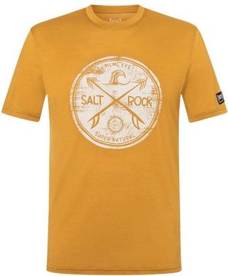 super.natural Salt & Rock Tee Merinoshirt f&uuml;r Herren | gelb