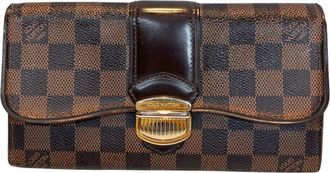 Louis Vuitton Brown Galle Damier Canvas Long Wallet (Bi-Fold) (Pre-Owned)