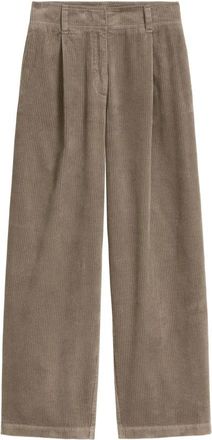 Marc O'Polo Woven Pants - Dames - Wijde Broeken - Bruin - S - Katoen - Broeken