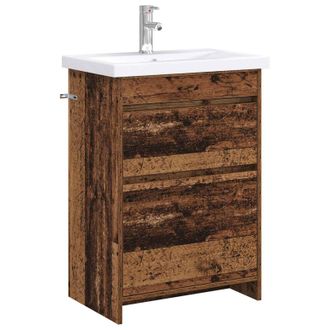 vidaXL Juego De Muebles De Ba&ntilde;o Madera Envejecida 61 X 40 X 84,5 Cm Vidaxl