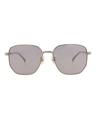 Dunhill Mens Square-Frame Titanium Sunglasses In Gold-Tone