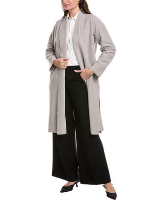 Eileen Fisher Eileen Fisher Petite High Collar Wool Coat