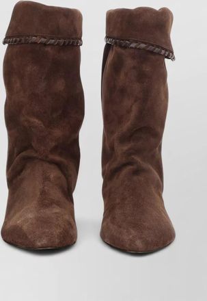 Isabel Marant suede leather slouchy cone heel boots