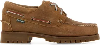 Sebago Brown Suede Lace-up Loafers