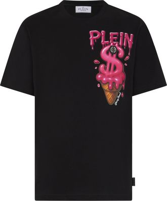 Philipp Plein Round Neck T-Shirt Ice Cream Dollar