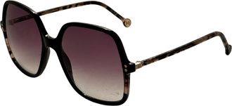 Carolina Herrera Womens 56 mm Black Havana Sunglasses