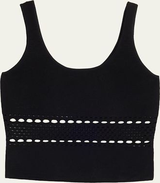 SIMKHAI Fitzgerald Open-Work Tank Top