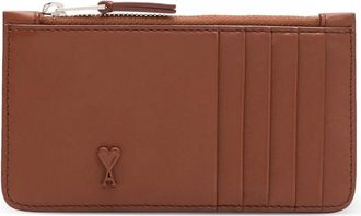 Ami Portacarte Ami de Coeur con zip - Marrone