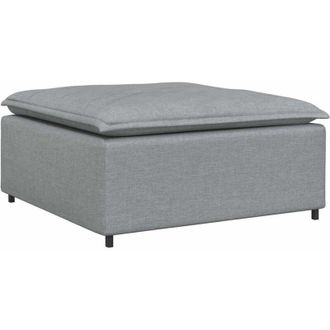 vidaXL Sof&aacute; Modular Con Reposapi&eacute;s, Gris Claro, 100 X 100 X 48 Cm Vidaxl