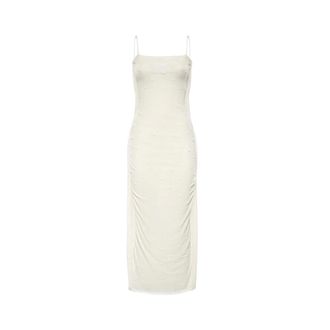 Jacquemus Maxi Dresses, female, White, Size: 2XS La Robe Maille Plumetis