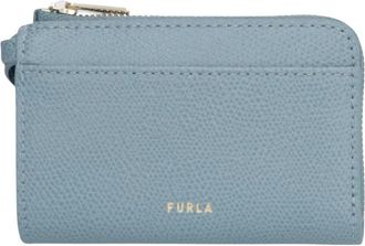 Furla Mini Portemonnee - Dames - Portefeuilles - Blauw - ONE Size - Leer - Accessoires