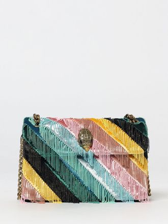 Kurt Geiger Borsa Mini Kensington Kurt Geiger London in velluto con frange multicolor