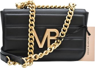 Voile Blanche Tassen, Dames, Zwart, ONE Size, Leer, Edith Clutch