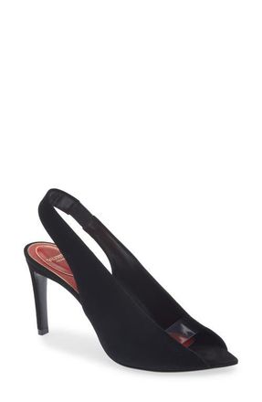 Valentino Garavani R&eacute;v&eacute;l&eacute; Slingback Sandal in Black at Nordstrom, Size 6.5Us