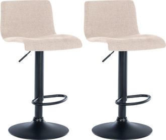 Clp Clp - Set De 2 Taburetes De Bar Branford Crema Tela
