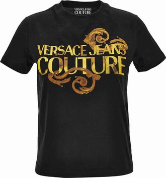 Versace Jeans Couture Stijlvolle T-shirts en Polos - Dames - T-shirts - Zwart - 2XS - Tops