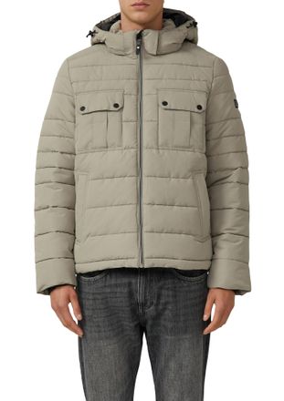 s.Oliver Steppjacke S.OLIVER, Herren, Gr. M, dk beige, Steppware, Obermaterial: 100% Polyester, unifarben, normal h&uuml;ftbedeckend, Rundhals, Flachstrickb&uuml;ndchen,